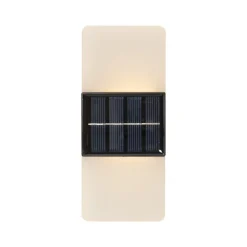 Udendørs LED-væglampe Wally, 14x6 cm hvid frostet CCT