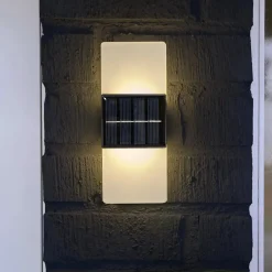 Udendørs LED-væglampe Wally, 20x8 cm hvid frostet CCT