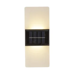 Udendørs LED-væglampe Wally, 20x8 cm hvid frostet CCT