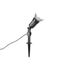 Udendørs spotlampe Caceres, sort, plast, IP44, vipbar