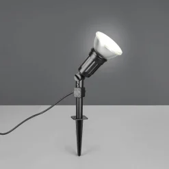 Udendørs spotlampe Caceres, sort, plast, IP44, vipbar