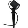 Udendørs spotlampe 626, sort, drejelig, jordspyd