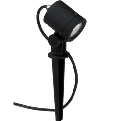 Udendørs spotlampe 626, sort, drejelig, jordspyd