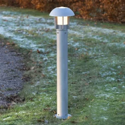 Udendørs stillampe Heimdal i aluminium, sølvgrå
