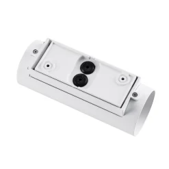 Udendørs væglampe CAN, hvid, 2 lyskilder, Ø 8 cm, IP65, metal, GU10