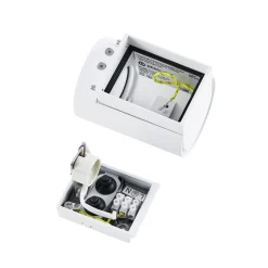 Udendørs væglampe CAN, hvid, 1 lyskilde, Ø 8 cm, IP65, metal, GU10