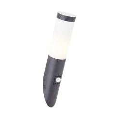 Udendørs væglampe Dody Sensor, sort, metal, plast