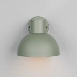 Udendørs væglampe Elbe, grøn, trykstøbt aluminium, E27