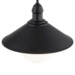 Udendørs væglampe Enduro, sort, stål, glas, IP44, E27