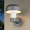 Udendørs væglampe Fraser Sensor grå/betonlook, aluminium IP54 E27