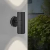 Udendørs væglampe Jandy up/down, sort, metal, glas, GU10