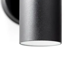 Udendørs væglampe Jandy up/down, sort, metal, glas, GU10