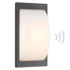 Udendørs væglampe 069SEN, sensor, grafit, 33 cm, E27