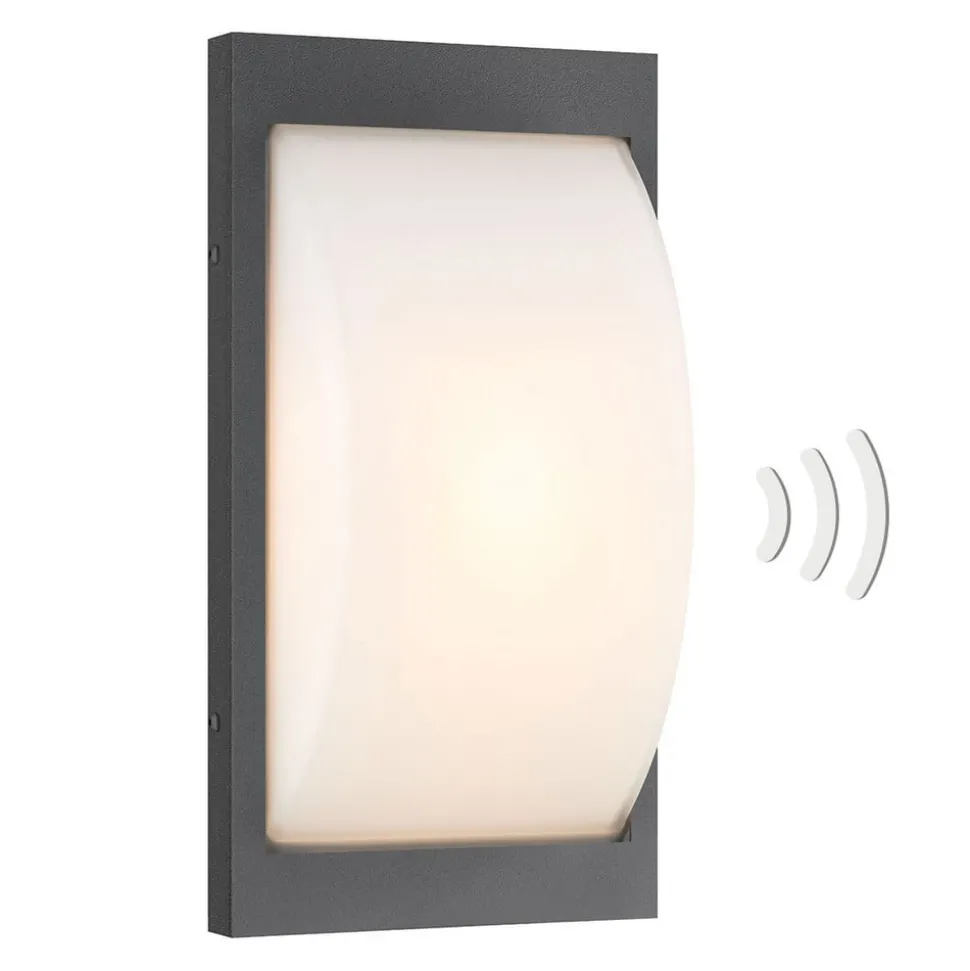 Udendørs væglampe 069SEN, sensor, grafit, 33 cm, E27