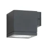 Udendørs væglampe 5161, sort, aluminium, glas, 1 x GU10