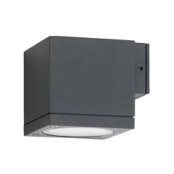 Udendørs væglampe 5161, sort, aluminium, glas, 1 x GU10