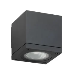 Udendørs væglampe 5161, sort, aluminium, glas, 1 x GU10