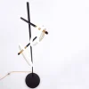 Ulaop LED-gulvlampe, tre ringe, sort