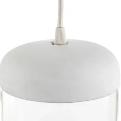 UMAGE Acorn hængelampe, hvid/stål, 2 lyskilder