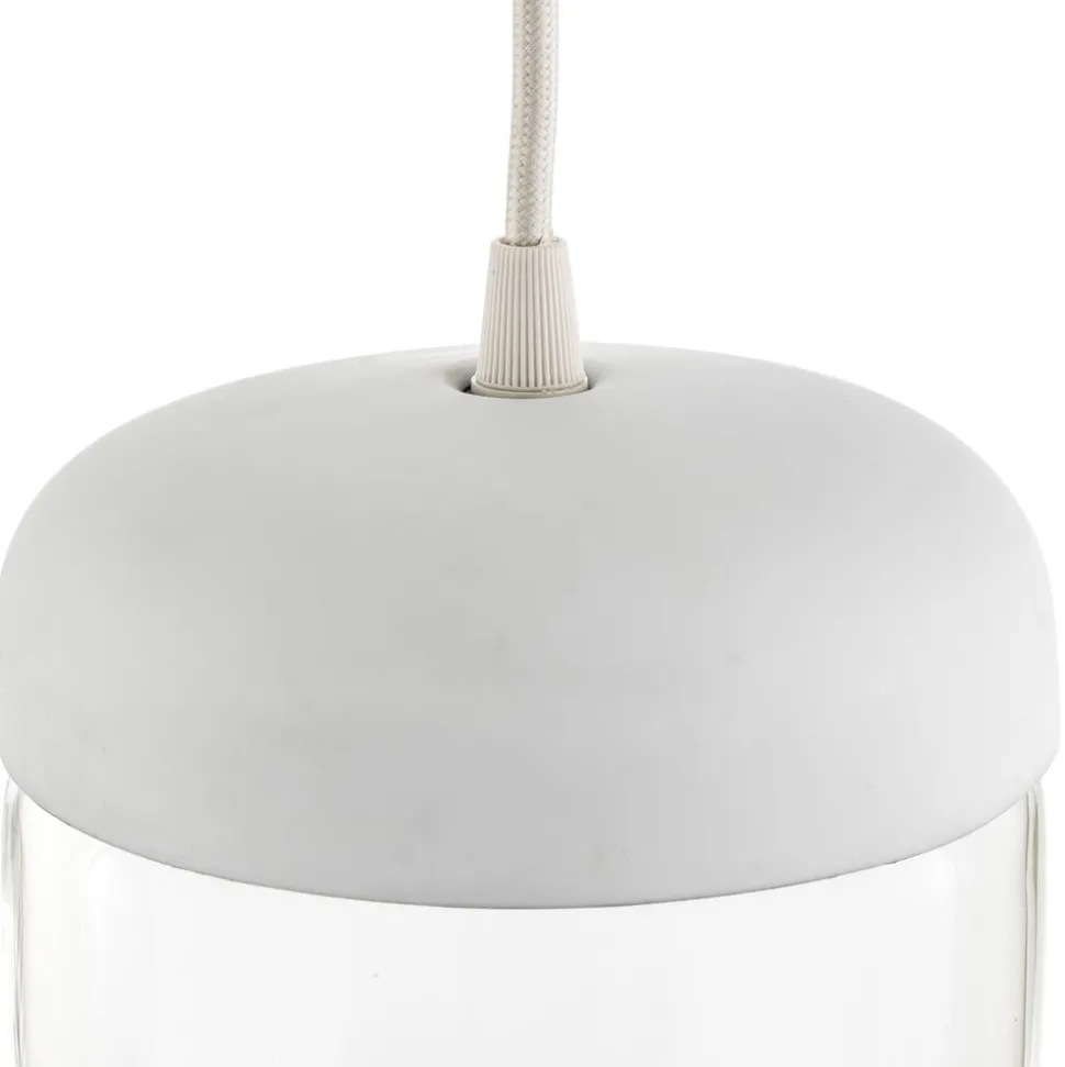 UMAGE Acorn hængelampe, hvid/stål, 2 lyskilder