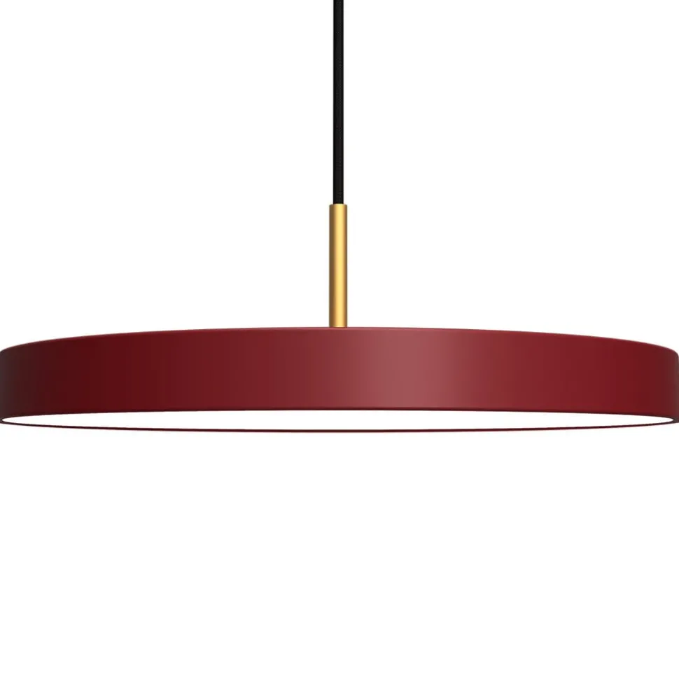 UMAGE Asteria medium LED-hængelampe, messing, rød