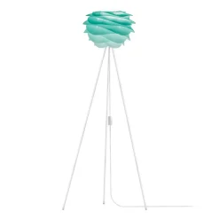 UMAGE Carmina Mini gulvlampe turkis, hvid trefod