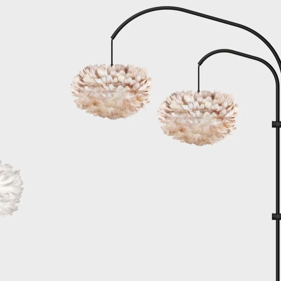 UMAGE Eos medium bordlampe lysebrun/stål