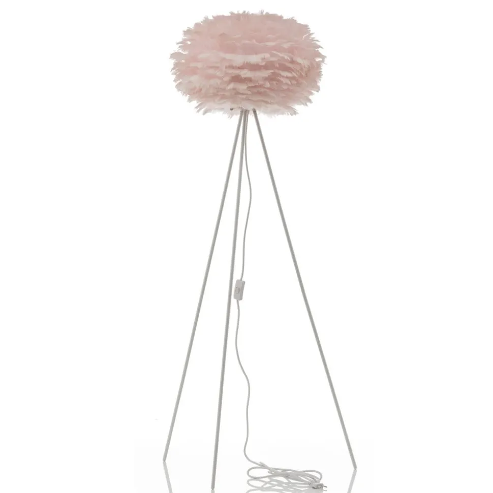 UMAGE Eos Medium gulvlampe rosa, hvid trefod