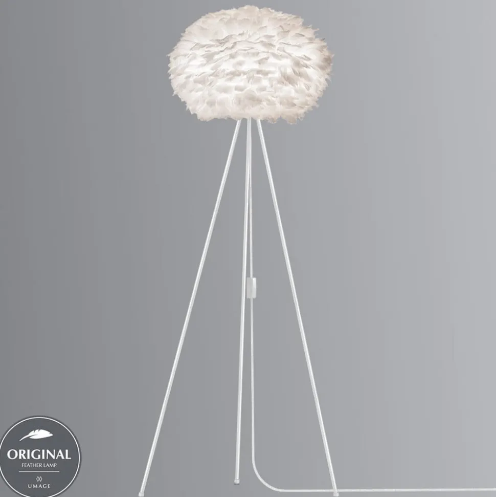 UMAGE Eos medium gulvlampe, tre ben, hvid