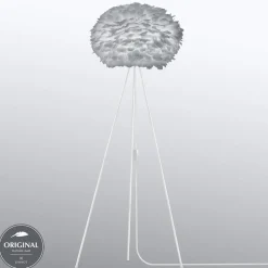 UMAGE Eos medium gulvlampe, tre ben, lysegrå