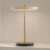 UMAGE LED-bordlampe Asteria Move perlehvid/messing 31cm