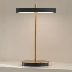 UMAGE LED-bordlampe Asteria Move sort/messing 31 cm