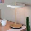 UMAGE LED-bordlampe Asteria Table, USB, perlehvid/messing