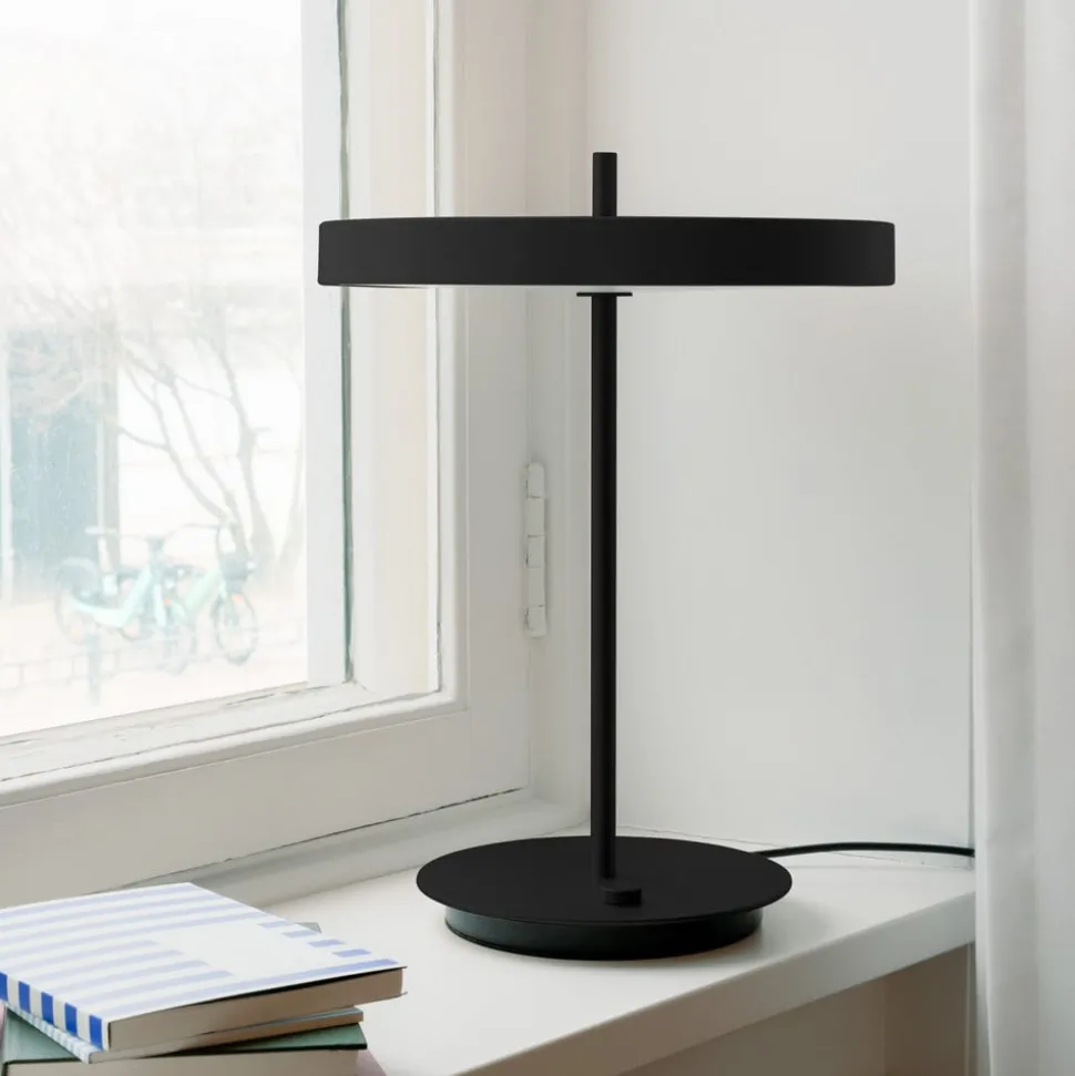 UMAGE LED-bordlampe Asteria Table, USB, sort/sort