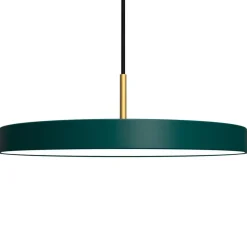 UMAGE LED-hængelampe Asteria Medium, grøn/messing, Ø 43 cm