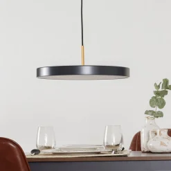 UMAGE LED-hængelampe Asteria Medium antracit/messing Ø 43 cm