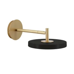 UMAGE LED-væglampe Asteria Short, sort, 25 cm, stik