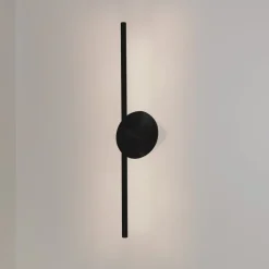 UMAGE LED-væglampe Omni, sort, længde 74 cm