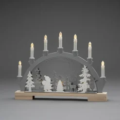 Vandrer i Skoven LED-adventsstage med dyr, træ