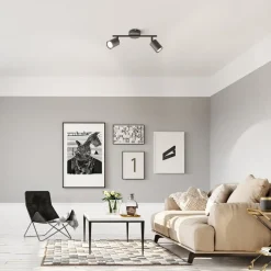 Vano LED-loftspot, sort, 2 lyskilder