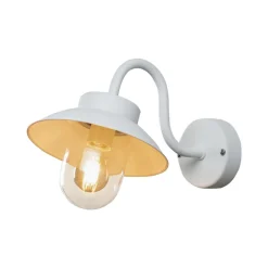Vega Mini udendørs væglampe, bredde 22 cm, hvid