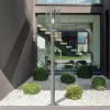 Vejlampe Box II, 90 cm høj, sølv/klar, glas, IP44