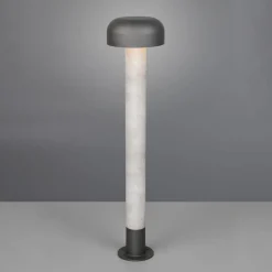 Vejlampe Fraser, grå/betonlook, aluminium, IP54, højde 84,5 cm