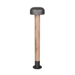 Vejlampe FRASER, trælook, højde 85 cm, metal, IP54