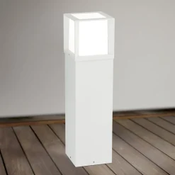 Vejlampe Henry, hvid, højde 60 cm, aluminium/stål