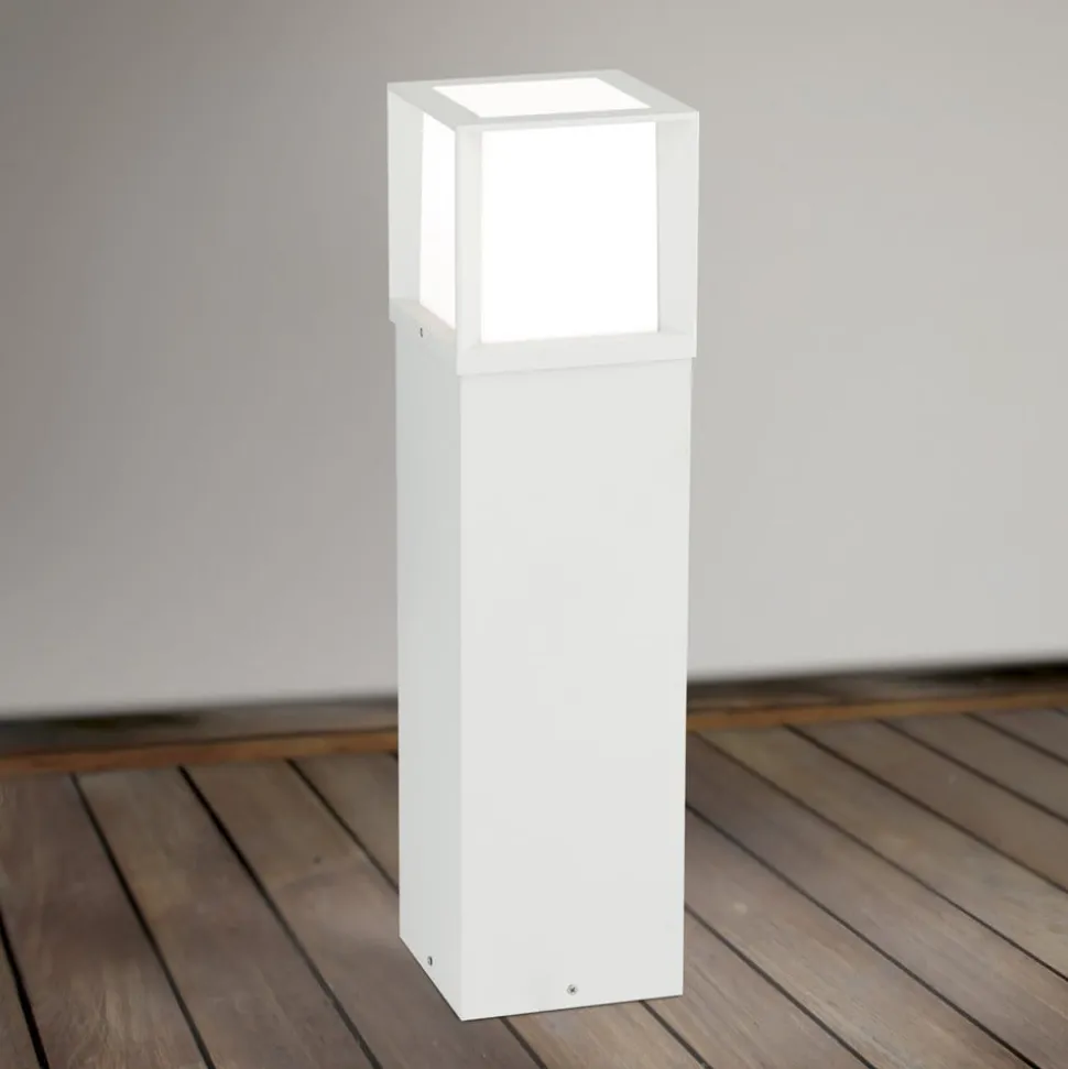 Vejlampe Henry, hvid, højde 60 cm, aluminium/stål