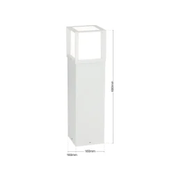 Vejlampe Henry, hvid, højde 60 cm, aluminium/stål