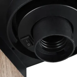 Vejlampen ARDILA, trælook, højde 100 cm, metal/glas IP44