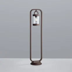 Vejlampen SAMBESI, rustfarvet, højde 100 cm, metal, IP44