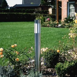 Vejlampe 475, stål, højde 90 cm, bevægelsessensor